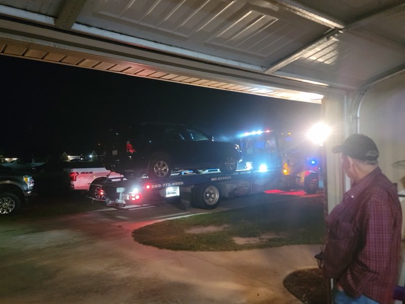 Sumter Wrecker Service after dark